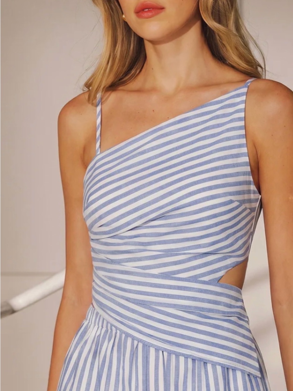NWOT Commensé Striped Cotton Blend Top and Short Set - Picture 2 of 9